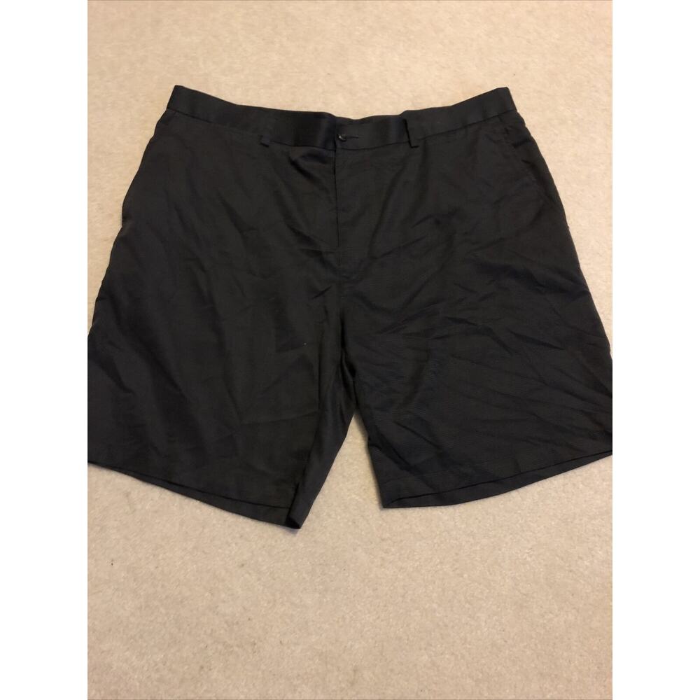 PGA Tour Black Plaid Golf Shorts Size 40 9" Inseam Moisture Wicking Adult
